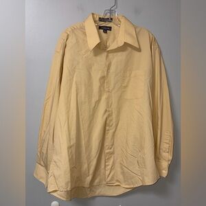 Croft & barrow yellow long sleeve button down mens 16.5-17 34/35 L